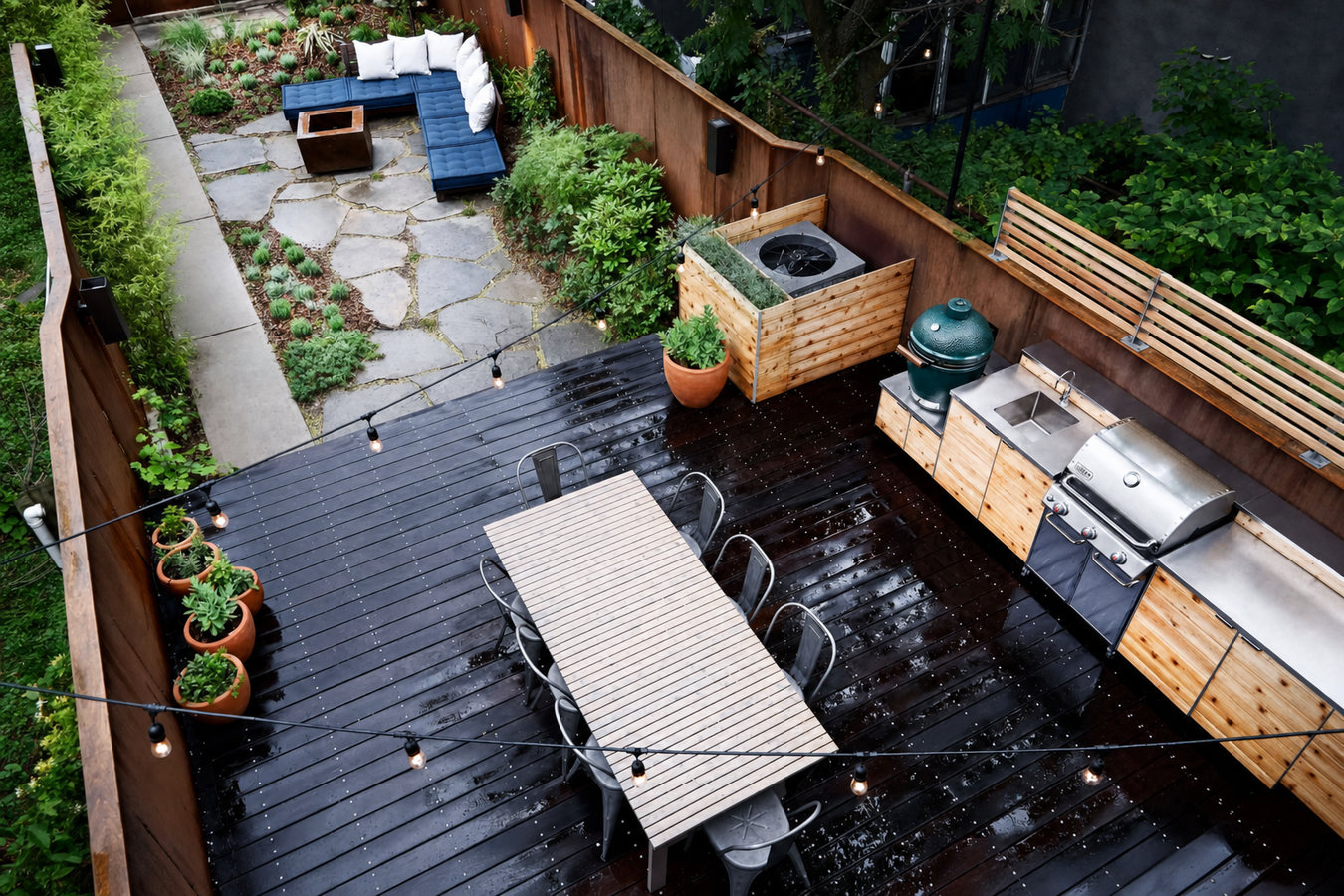Outdoor kitchen decks